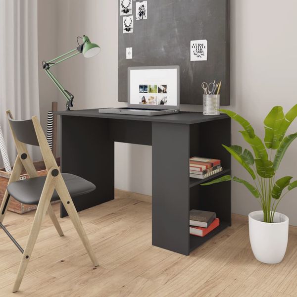 vidaXL Stôl sivý 110x60x73 cm drevotrieska