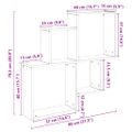 vidaXL Nástenná polica Staré drevo 80x15x78,5 cm Konštruktérske drevo