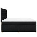 vidaXL Posteľný rám boxspring s matracom čierny 180x200 cm látka
