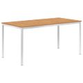 vidaXL Záhradný jedálenský stôl 160x80x75 cm teakový masív a nehrdzavejúca oceľ