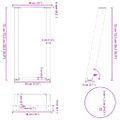 vidaXL Nohy ku konzolovému stolíku v tvare U, 2 ks, antracitové, 38 x (72-73) cm, oceľ