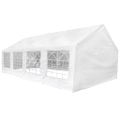 vidaXL Záhradný párty stan, biely 8x4 m