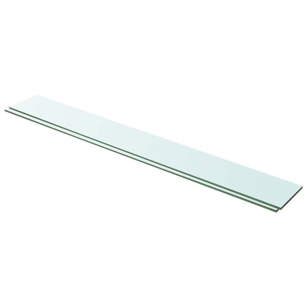 vidaXL Poličky 2 ks panel z priehľadného skla 100x12 cm