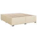 vidaXL Posteľný rám boxspring s matracom krémový 180x200 cm látka