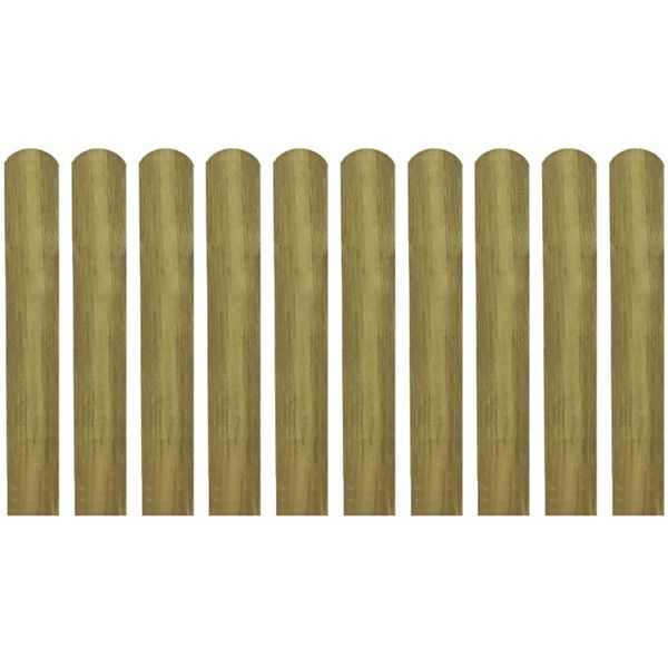 vidaXL Impregnované plotové dosky 10 ks, drevo 60 cm
