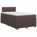 vidaXL Posteľ boxspring s matracom Tmavohnedá 120 x 190 cm Látka