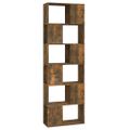 vidaXL Knižnica/deliaca stena dymový dub 60x24x186 cm