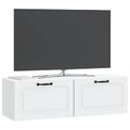 vidaXL Nástenná TV skrinka Biela 98 x 31 x 30 cm Kompozitné drevo