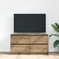 vidaXL TV skrinka Artisan Dub 100x35x54 cm Drevo