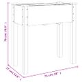 vidaXL Kvetináč s vložkou 71x37x76 cm jedľový masív