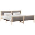 vidaXL Rám postele Hnedá a taupe 200 x 200 cm Borovicový masív