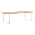 vidaXL Nohy k jedálenskému stolu v tvare T, 2 ks, biele, 100x35x(72-73) cm, oceľové