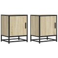 vidaXL Nočné stolíky 2 ks dub sonoma 40x31x50 cm kompozitné drevo+kov