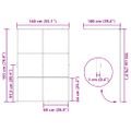 vidaXL Stena walk-in sprchy Zlatá 140 x 195 cm tvrdené sklo