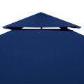 vidaXL Dvojitá strieška na altánok 310 g/m², 4x3 m, modrá