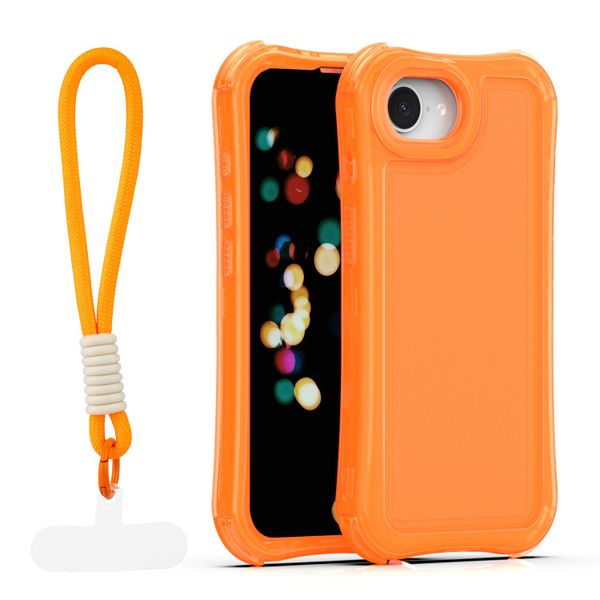 Ochranné puzdro Safepop s remienkom pre iPhone 16e / 17e oranžové
