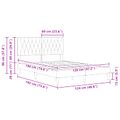vidaXL Rám postele s čelnou doskou Čierna 120 x 190 cm Zamat