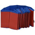 vidaXL Skladací bazén pre psov červená 160x30 cm PVC