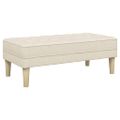 vidaXL lavička s vankúšom Ľan 113 x 57 x 39 cm látka