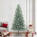 vidaXL Umelý vianočný stromček, snehom obalený, s LED svetlom 240 cm