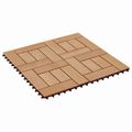 vidaXL Dlažba na terasu 11 ks Tík 30 x 30 cm WPC