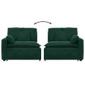 vidaXL Modulárna opierka na ruky s vankúšmi, tmavozelená, 100 cm