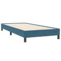 vidaXL Posteľný rám boxsping s matracom tmavomodrý 90x220 cm zamat