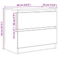 TV Skrinka vidaXL Biela 60x35x54 cm Drevo