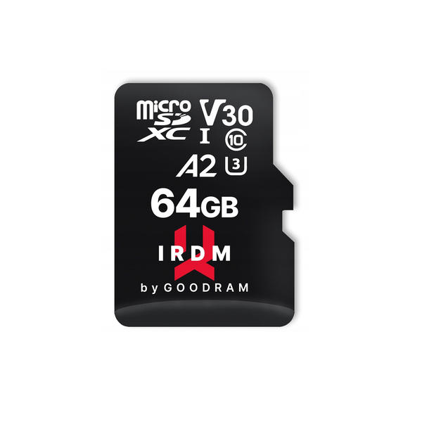 Pamäťová karta GoodRam IRDM 64GB microSD UHS-I U3 A2 V30 s adaptérom