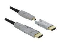 HDMI kábel - 19-pín micro HDMI typ D s pínmi (samec) na 19-pín micro HDMI typ D s pínmi (samec) - 10 m - čierna - podporuje 4K, Active Optical Cable (AOC)