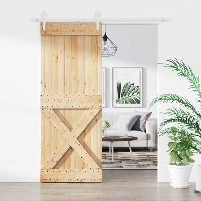 vidaXL Posuvné dvere Prírodná a biela 80 x 210 cm