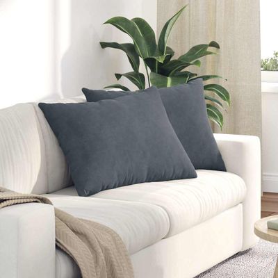 vidaXL Vankúše na pohovku 2 pcs Tmavo šedá 70 x 50 cm
