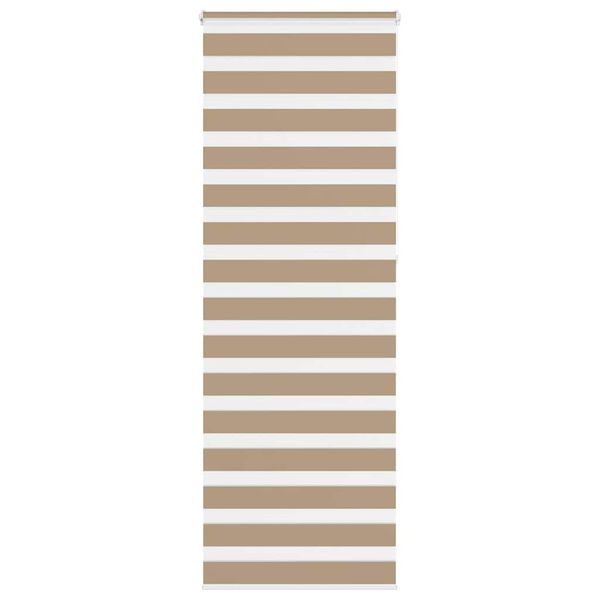 vidaXL Zebrová roleta pieskovo hnedá 80x230 cm šírka látky 75,9 cm polyester