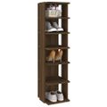 vidaXL Regál na topánky hnedý dub 27,5x27x102 cm spracované drevo