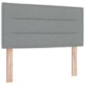 vidaXL Posteľ s boxspringom a matracom a LED Svetlosivá 80 x 200 cm