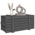 vidaXL Úložný box sivý 91x40,5x42 cm masívna borovica