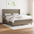 vidaXL Posteľný rám boxspring s matracom sivohned 160x200 cm látka