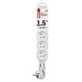 Prodlužovací kabel EMOS P0511 / 1,5 m / 5 zásuvek / biely / PVC / 1 mm2