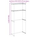 vidaXL Polica na práčku s úložiskom Biela 70 x 27 x 136 cm Hliník