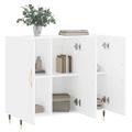 vidaXL Komoda biela 90x34x80 cm kompozitné drevo