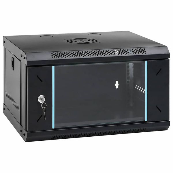 vidaXL Sieťový kabinet s úložiskom Čierna 53 x 45 x 30 cm Oceľ