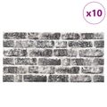 vidaXL Nástenné panely 10 ks 100 x 50 cm Tmavo šedá a biela EPS pena