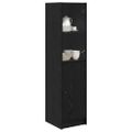vidaXL Highboard Čierny dub 35 x 37 x 142 cm Kompozitné drevo