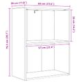 vidaXL Regál na knihy 60 x 30 x 76.5 cm Kompozitné drevo Čierny dub
