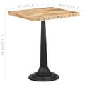 vidaXL Bistro stolík 60x60x76 cm surové mangovníkové drevo