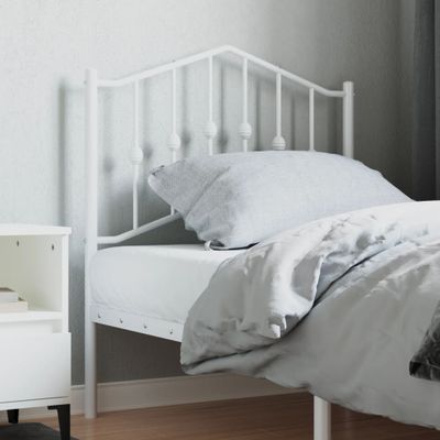 vidaXL Kovové náhradné čelo postele biele 80 cm