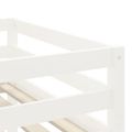 vidaXL Detská vyvýšená posteľ rebrík biela 90x200 cm masívna borovica
