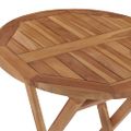 vidaXL Skladací záhradný stôl 60 cm teakový masív
