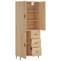 vidaXL Vysoká skrinka dub sonoma 69,5x34x180 cm spracované drevo