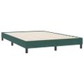 vidaXL Posteľný rám boxsping s matracom tmavozelený 160x220 cm zamat